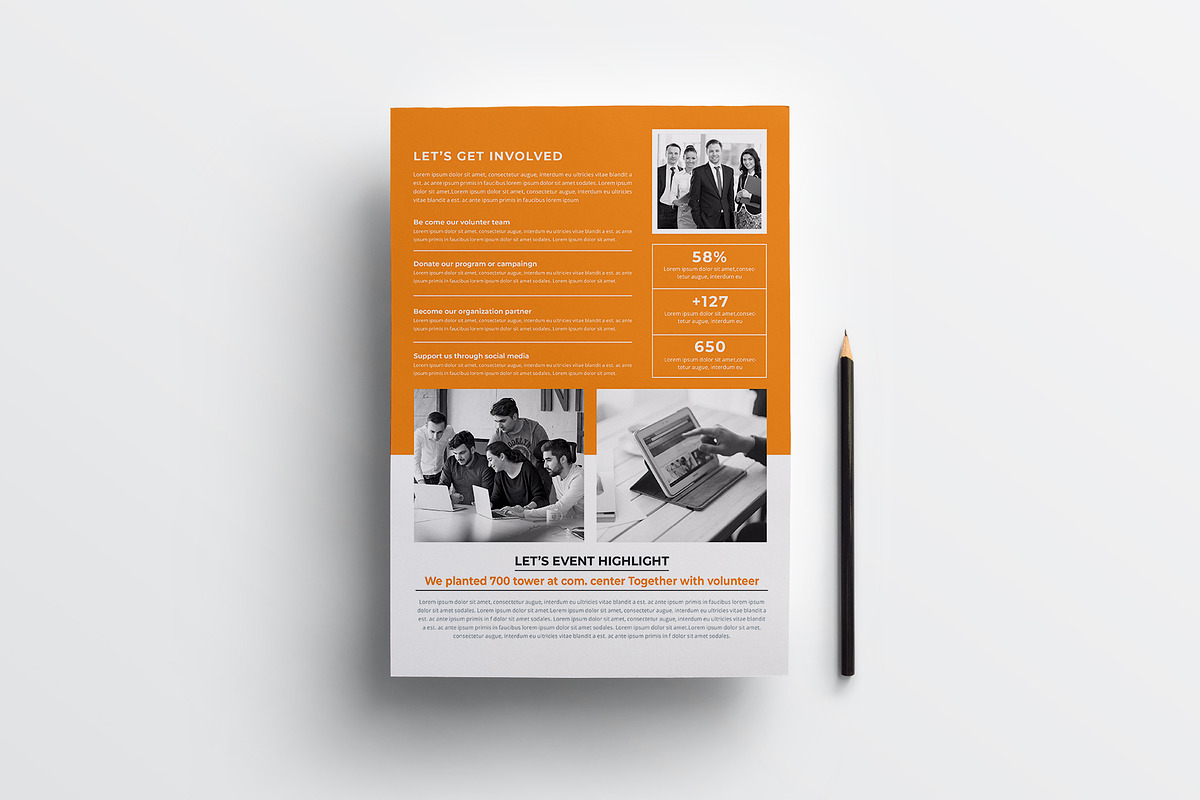 Nonprofit Organization Fact Sheet, a Stationery Template by obayes (Photo 3 of 4)
