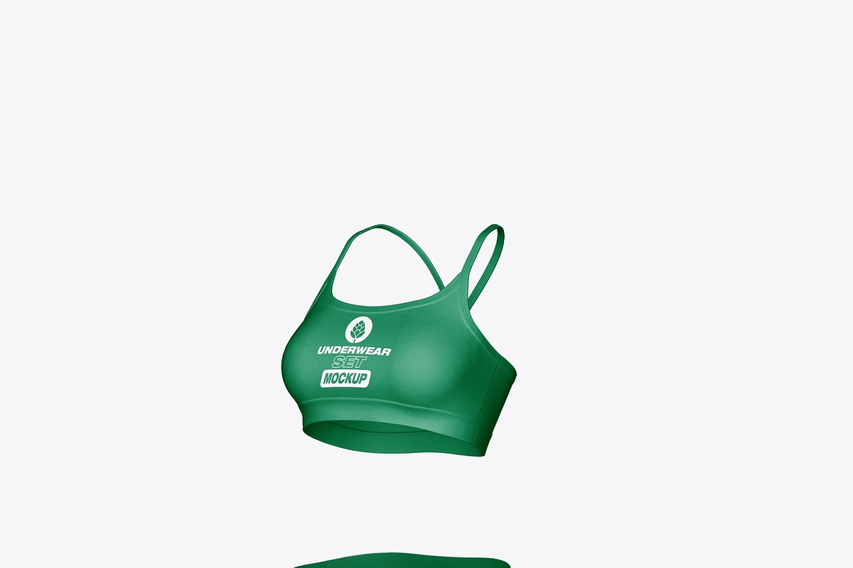 Women's Underwear Set mockup, a Product Mockup by OneVectorStock (Photo 9 of 13)