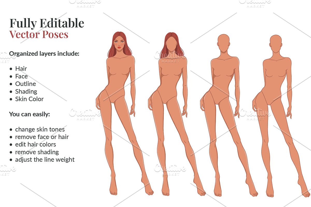 Female Fashion Pose Library, a Person Illustration by Shorena Fashion Draws (Photo 8 of 12)