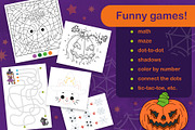 Halloween Activity Playmats for Kids, a Seasonal Illustration by Ksenya Savva (Thumbnail 5 of 6)