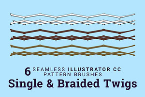 6 Twigs Vector Pattern Brushes