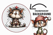 Whimsical Funny Silly Holiday Cats, an Illustration by Libby Wishes (Thumbnail 7 of 7)