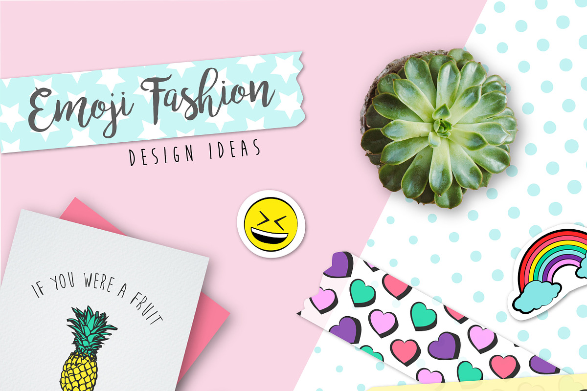 Emoji Fashion Set + PATTERNS, a Graphic by Ink + Eye (Photo 2 of 4)