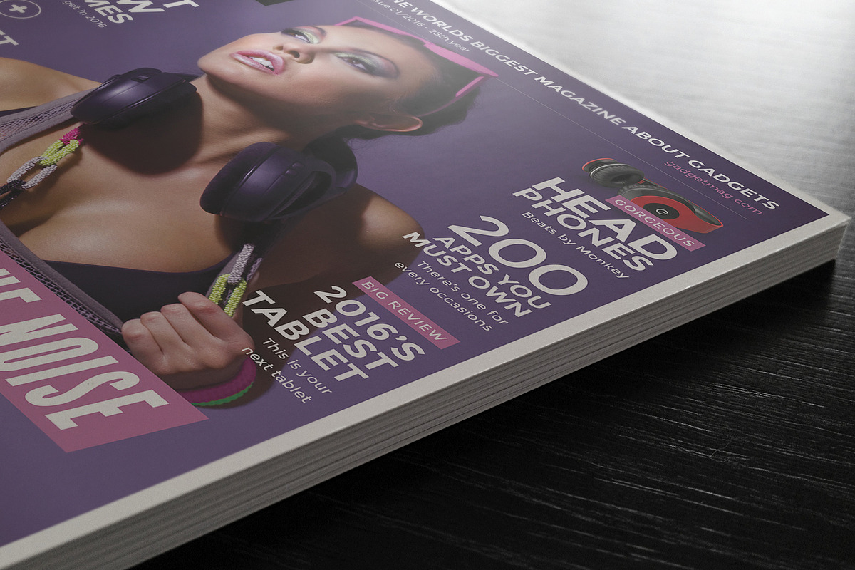 G-Mag magazine cover template, a Magazine Template by Blue Monkey Media (Photo 2 of 5)