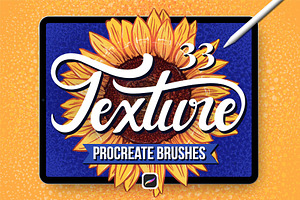 33 Textured Finish Procreate Brushes