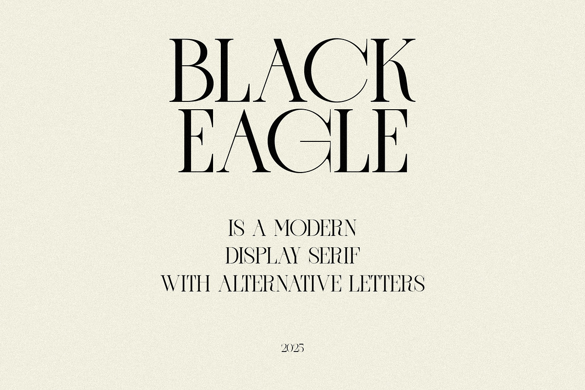BLACK EAGLE - Modern Display Serif, a Serif Font by Mikhail Fukurou (Photo 2 of 8)