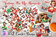 Pin Up Girl Coaster - Sarcastic, a Person Illustration by ElenazlataArt (Thumbnail 10 of 10)