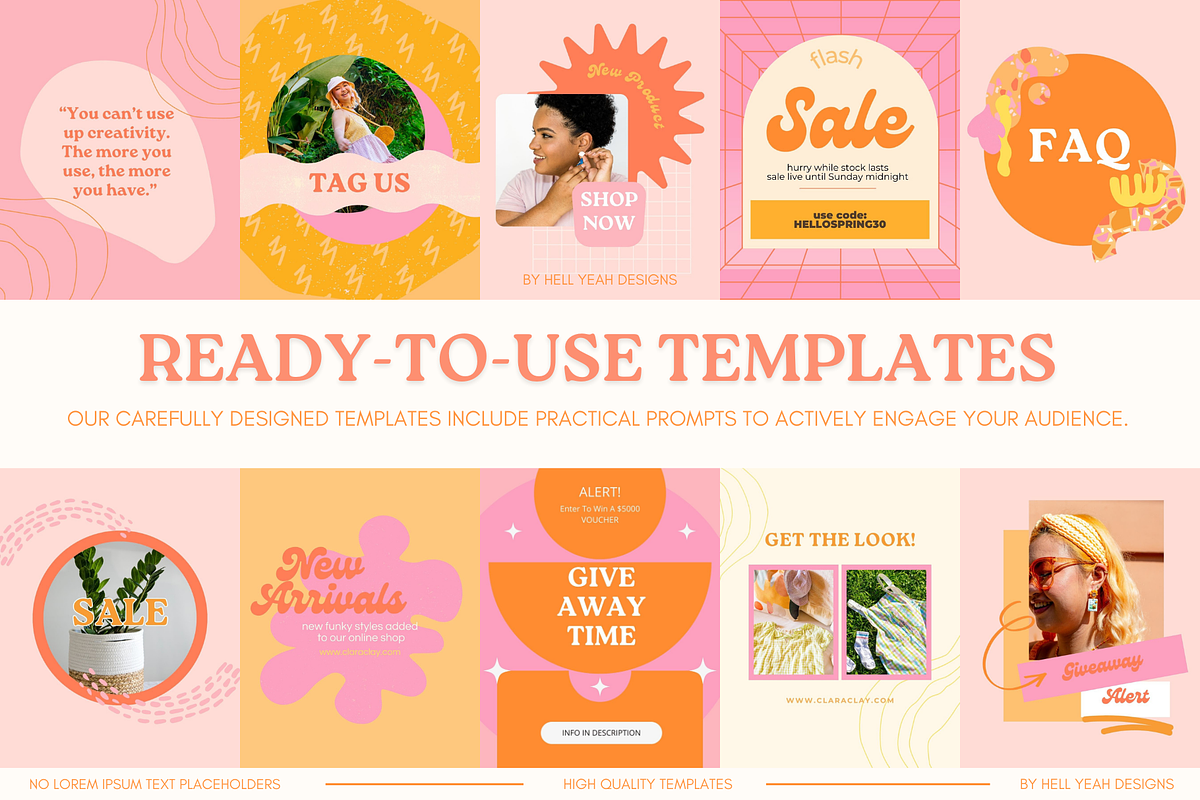 Vibrant Instagram Posts Templates, a Social Media Template by Hell Yeah Designs (Photo 5 of 8)