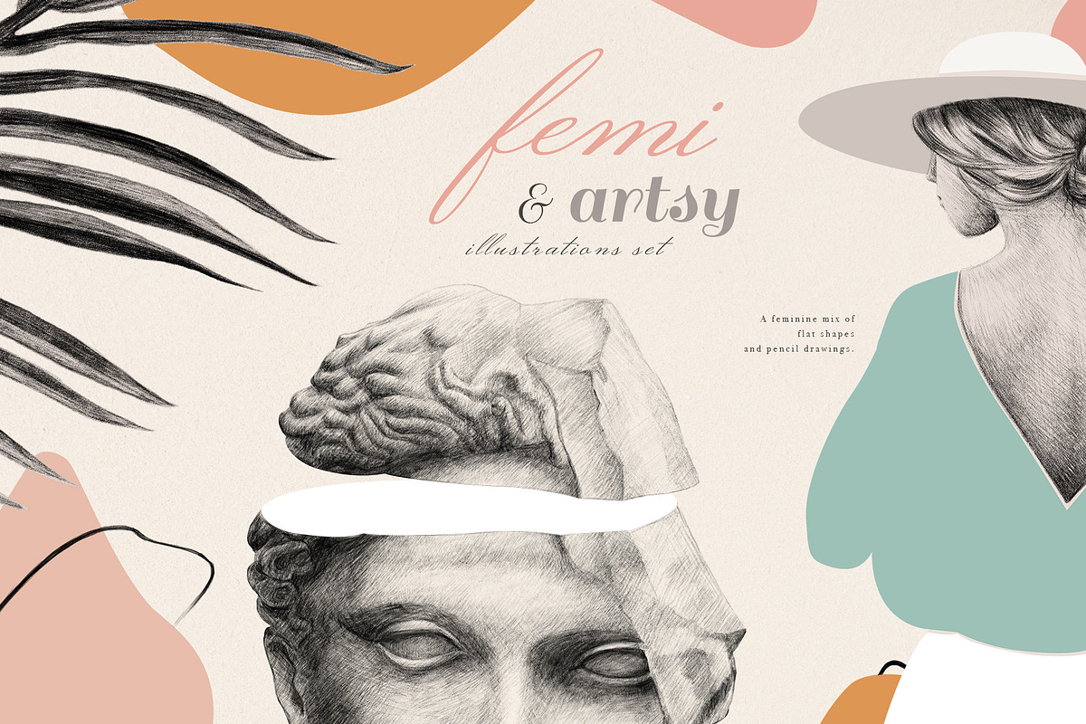Femi & Artsy illustrations set, an Illustration by Bibela (Photo 1 of 10)