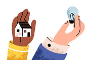 Hands holding tiny items set, a Person Illustration by Good Studio (Thumbnail 3 of 4)