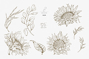 Watercolor Sunflowers and Peonies, a Decorative Illustration by ReachDreams (Thumbnail 7 of 10)