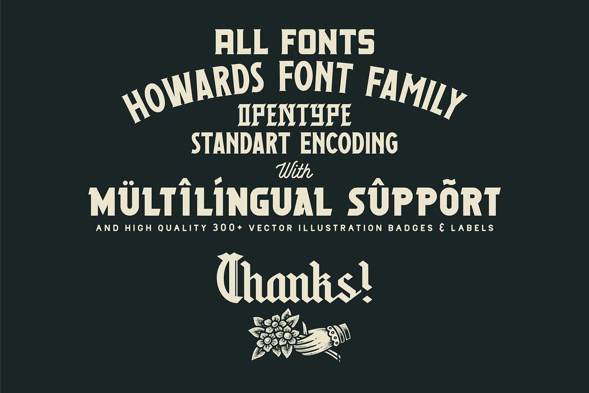 Howards Font Family + Extras, a Font by DittonSupplyCo (Photo 10 of 10)