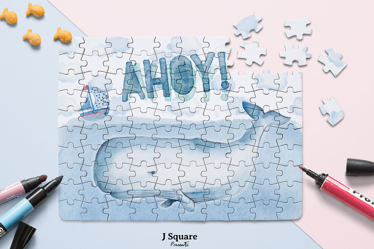 Puzzle Mock Up, a Product Mockup by JSquarePresents (Photo 3 of 6)