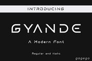 Gyande font modern, a Sans Serif Font by gagego (Thumbnail 1 of 3)