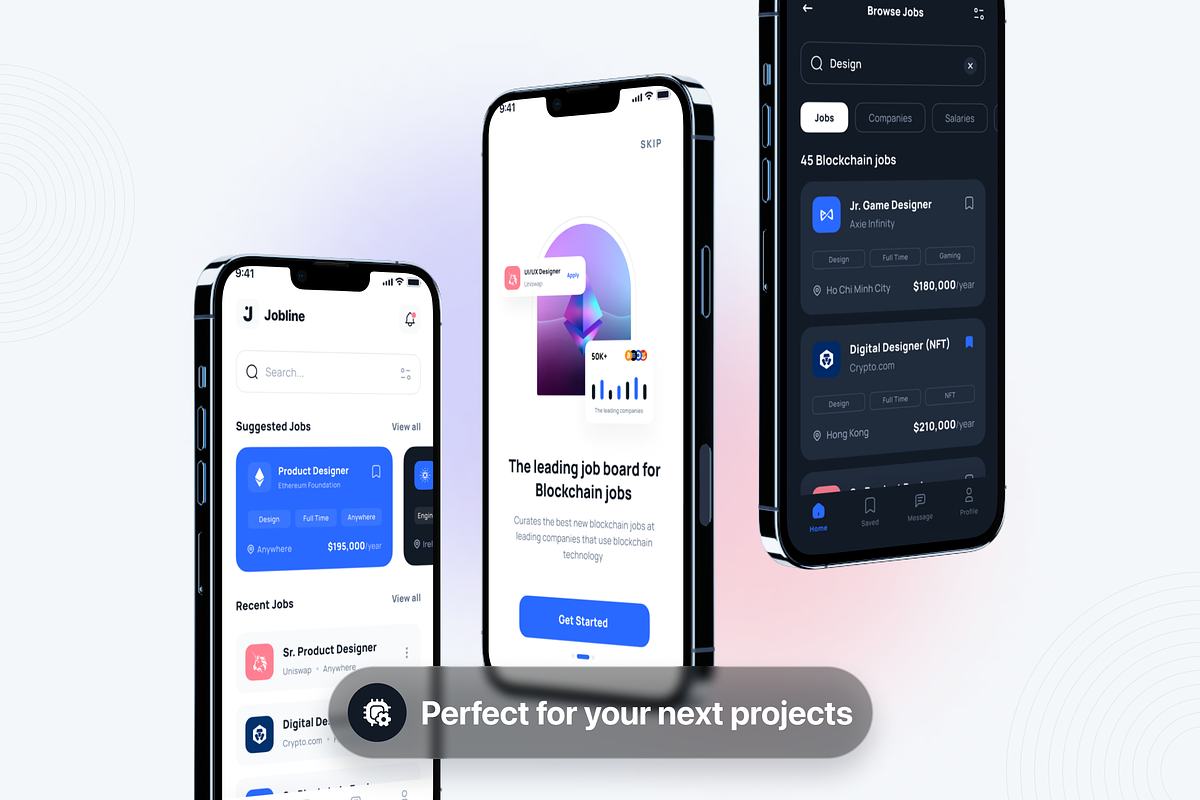 Jobline - Job Finder App iOS UI Kit, an UI Kit Template by Unpixel Design (Photo 4 of 6)