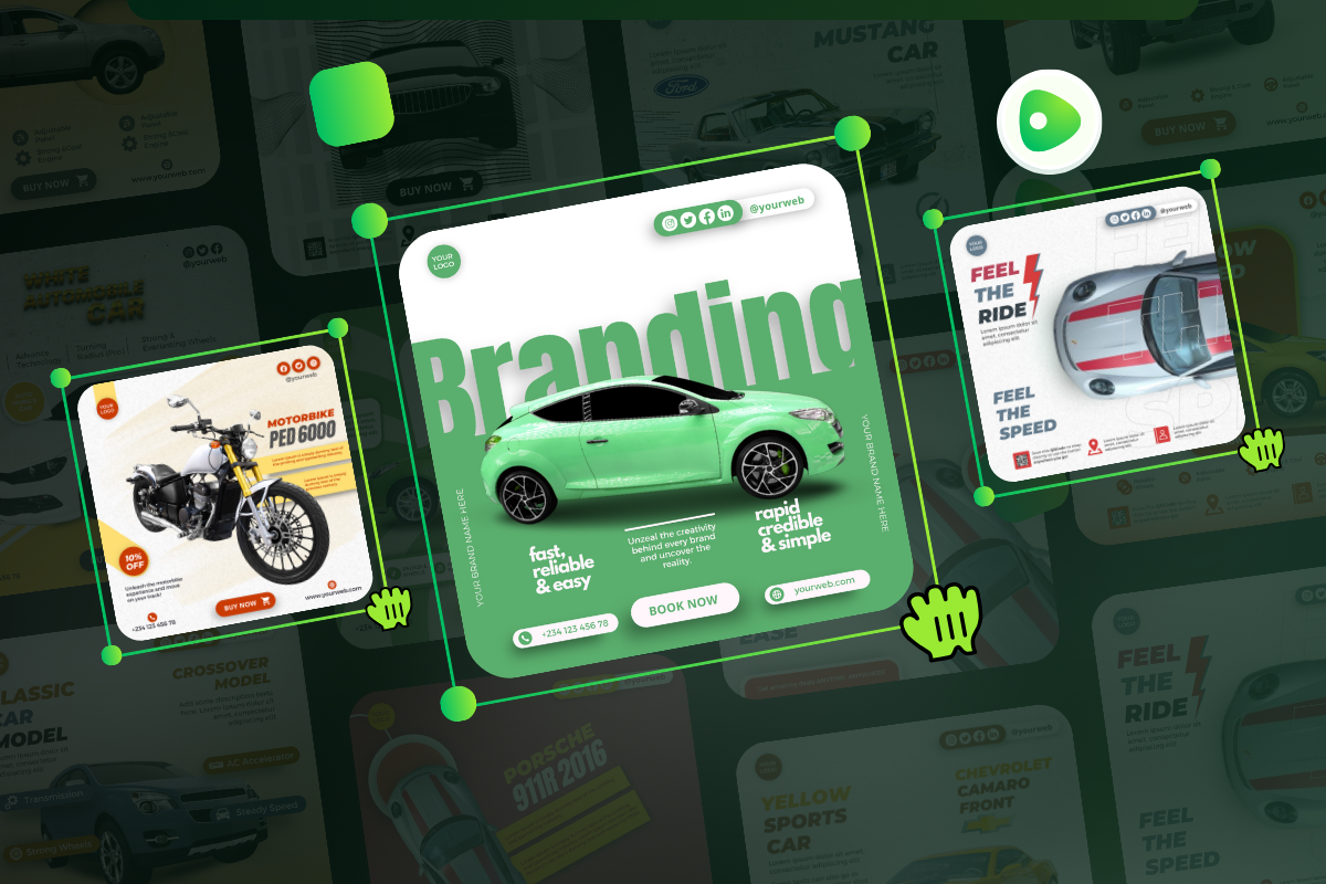 Automotive & Tech Design Templates I, a Social Media Template by Exceptionalways (Photo 3 of 36)