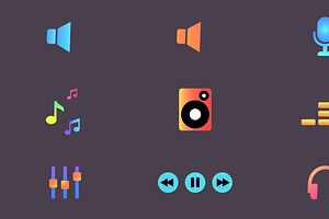 Music Icons | Motion Graphics, a Graphic by FlashFXbox
