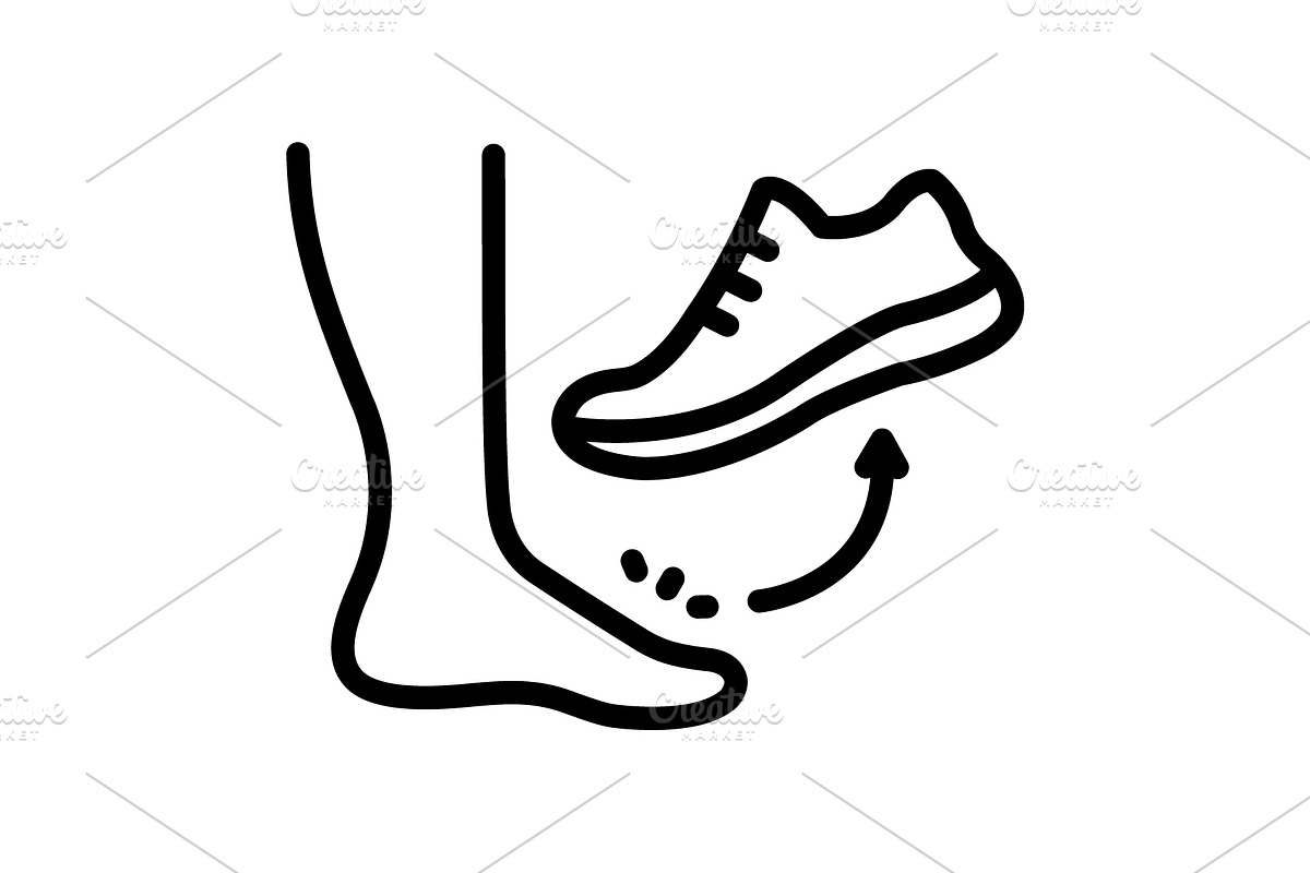Caused shoe black icon, an Outline Icon by Creative priyanka