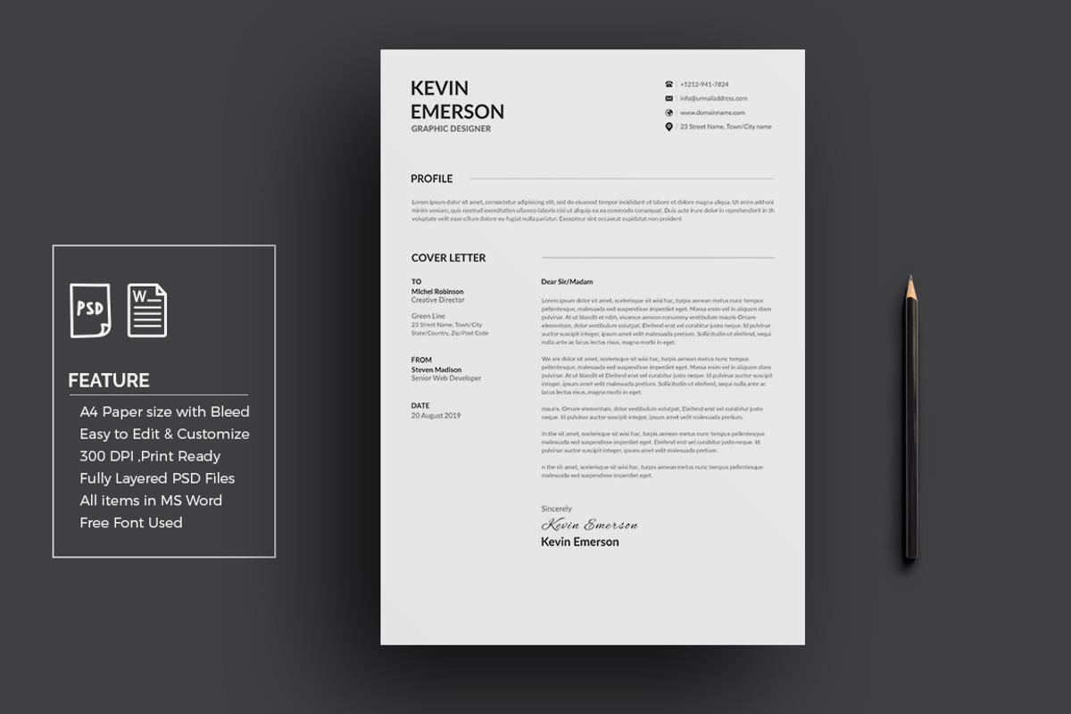 Resume/CV, a Resume Template by deviserpark (Photo 3 of 5)