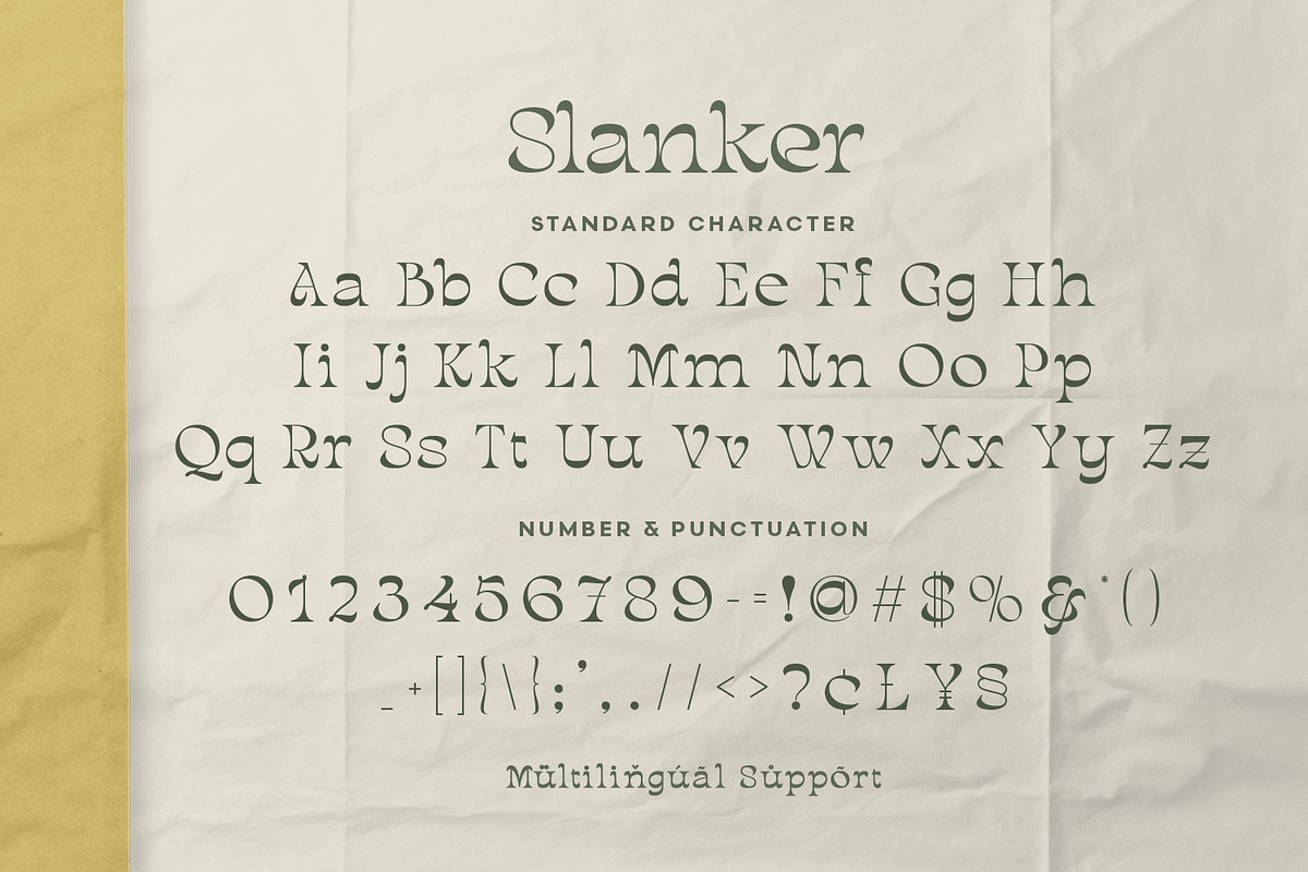 Slanker – Elegant Display Serif Font, a Font by Pixesia Studio (Photo 12 of 12)