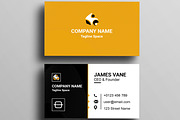 Black and Orange Business Card, a Card Template by MightyDesign (Thumbnail 2 of 6)