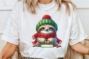 Watercolor Christmas Funny Cute slo, a Seasonal Illustration by Rose Art (Thumbnail 5 of 7)