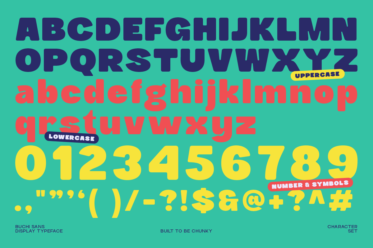 Buchi Sans – Bold & Playful Display, a Font by roomspace creative lab (Photo 10 of 10)