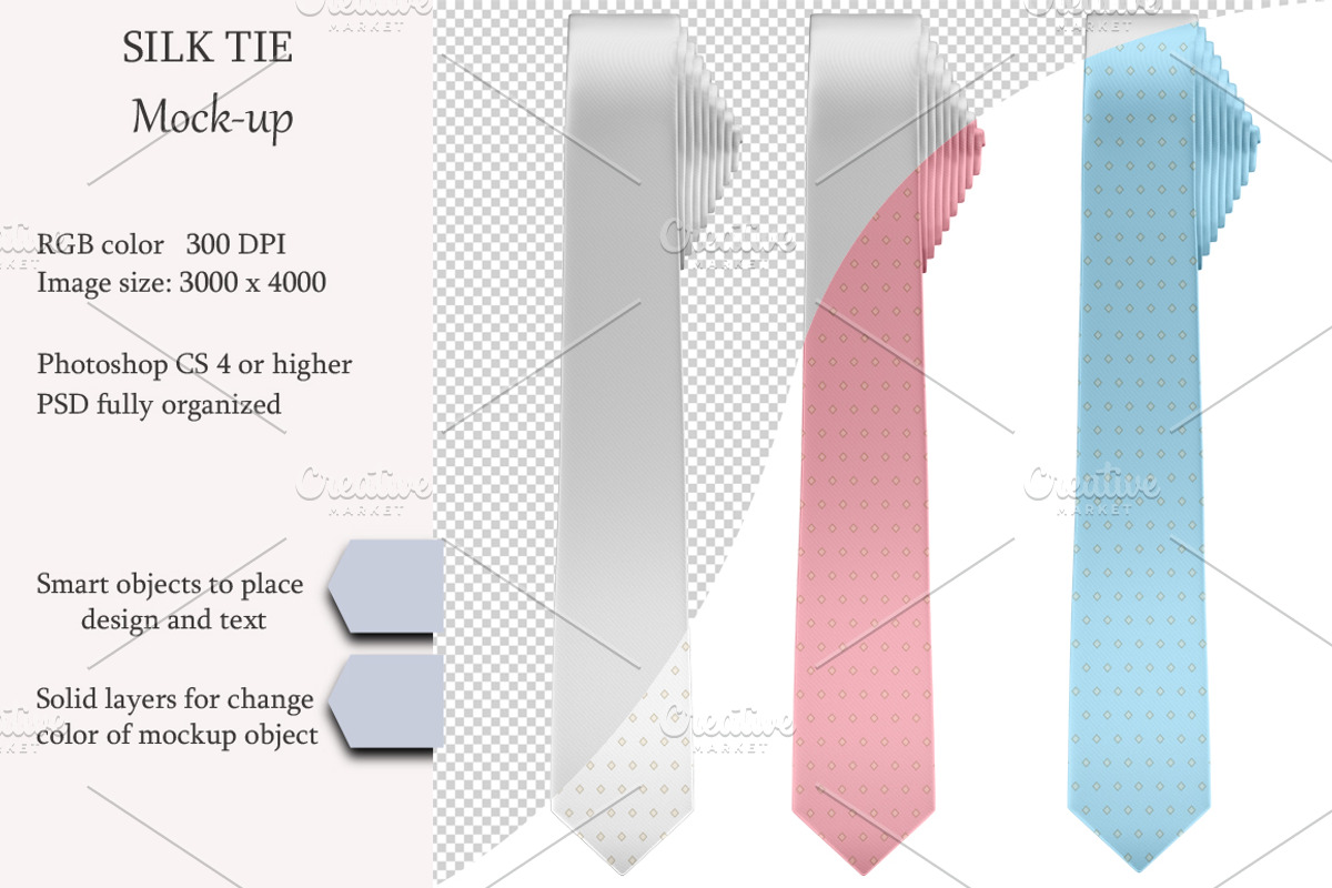 Silk tie Mockup. Product mockup., a Mockup by NatalyaZelenova (Photo 1 of 4)