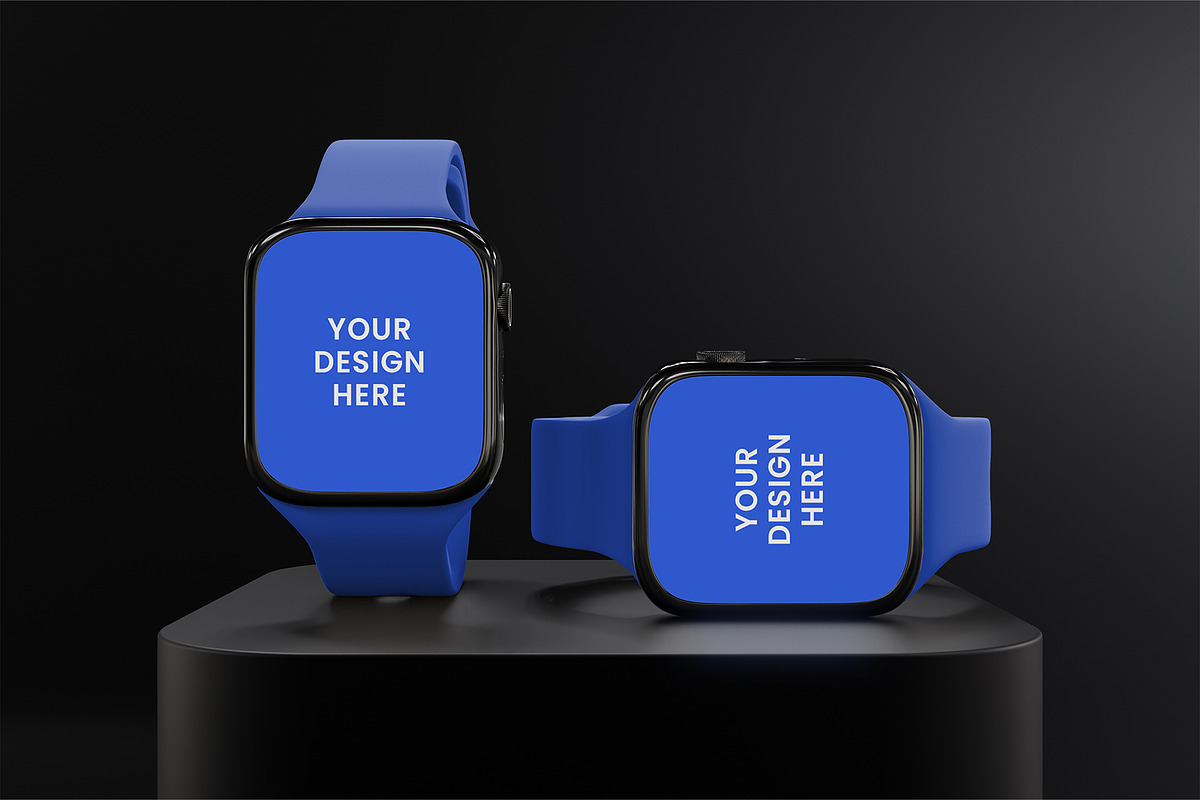 Smart Watch Mockup, a Wearable Device Mockup by Farabion Studio (Photo 2 of 2)