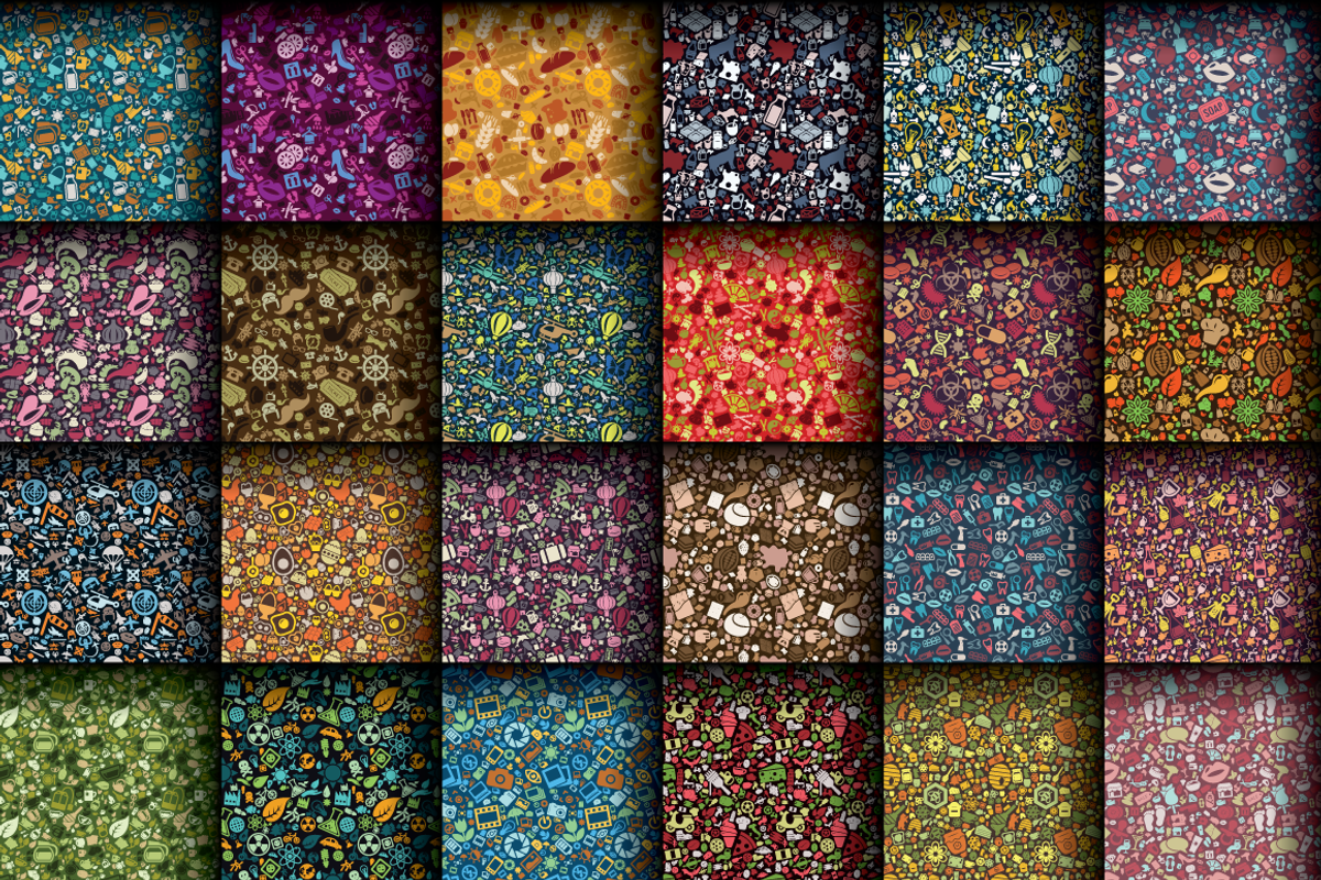 Varied symbols seamless pattern, a Pattern Graphic by marusdesign (Photo 2 of 2)