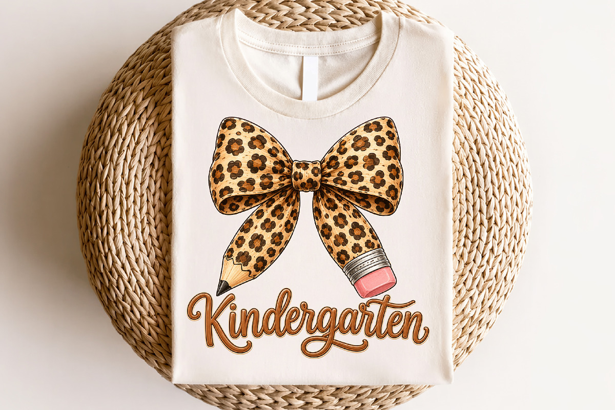 Preppy Kindergarten Pencil Bow PNG, a Seasonal Illustration by CraftArtStudio (Photo 4 of 4)
