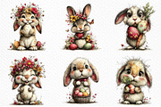 Whimsical Easter Bunny Clipart Png, an Illustration by Craft Nest (Thumbnail 4 of 11)