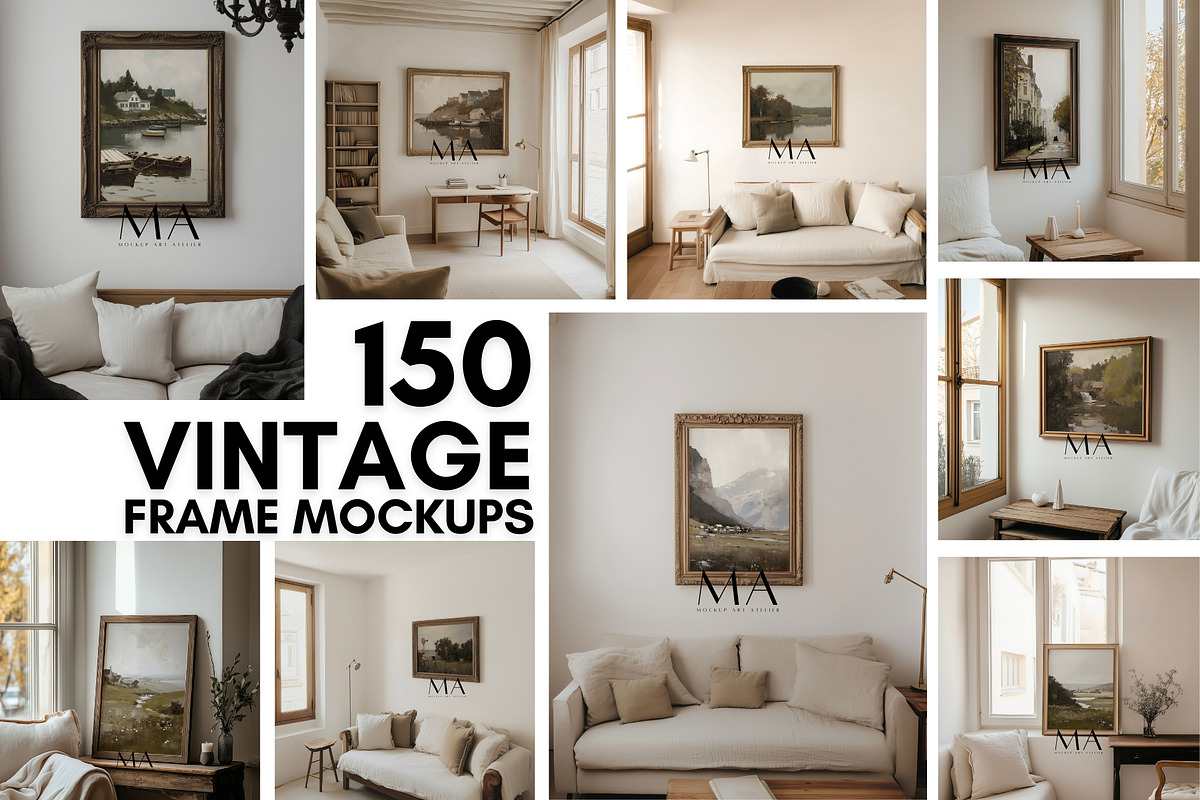 600 Frame Mockup Mega Bundle, a Household Mockup by Mockup Art Atelier (Photo 3 of 21)
