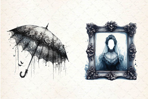 Antique Gothic Sublimation Clipart