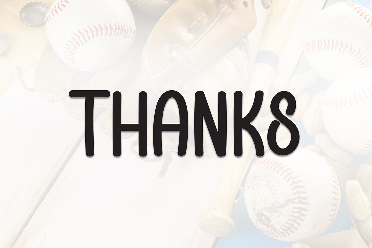 Baseball League | Script Font, a Script Font by Scratchones (Photo 8 of 8)
