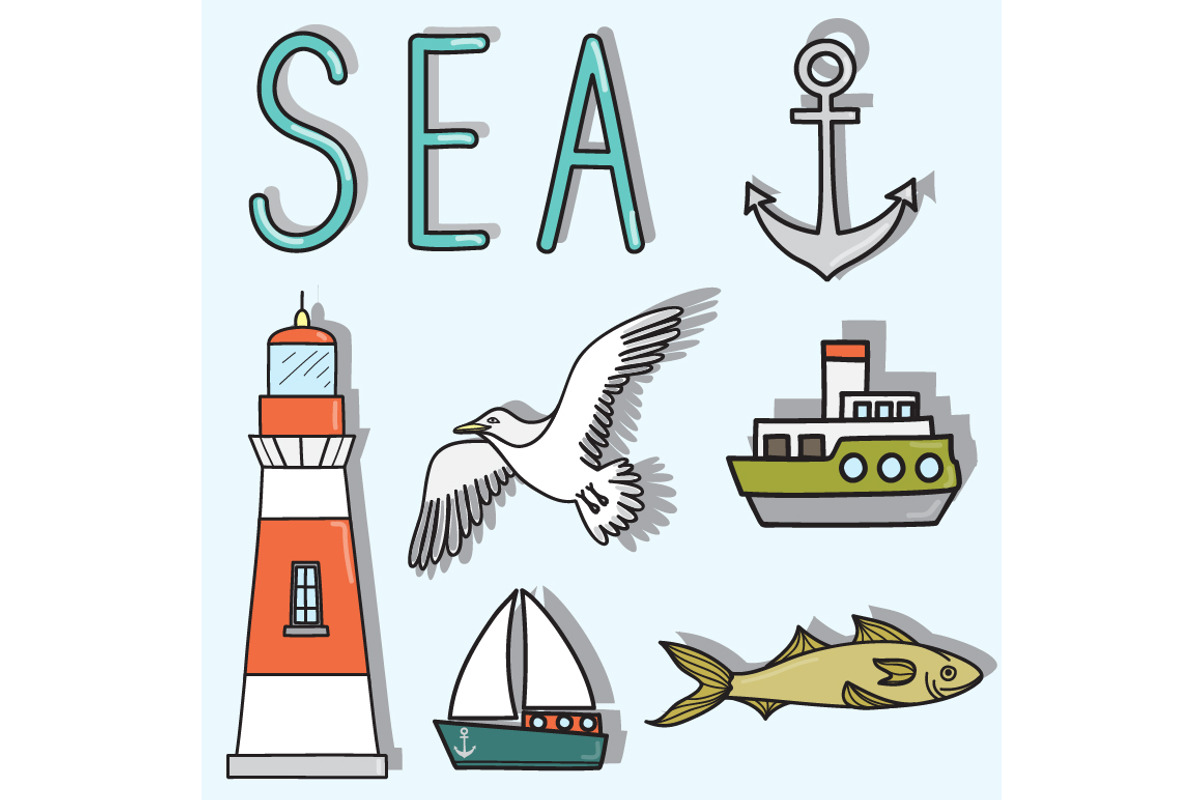 Vector sea set, a Graphic by lycka (Photo 4 of 4)