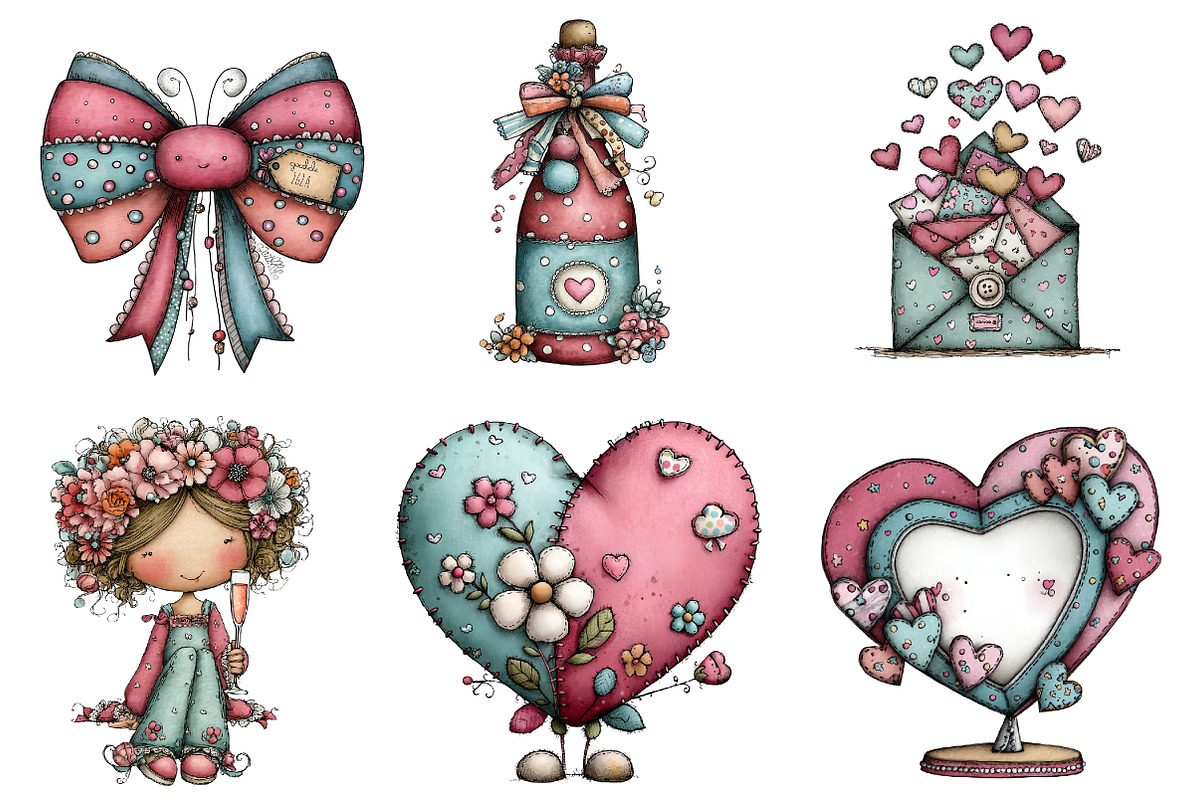 Coquette New Year's Clipart, an Illustration by CreationArt (Photo 5 of 5)