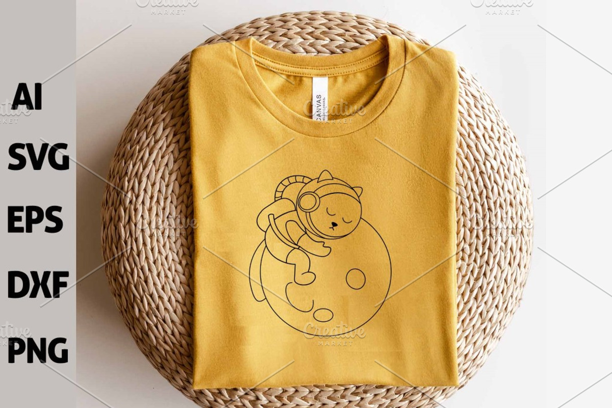 Space Cat, Astronaut Cat Outline, an Animal Illustration by ARTify Illustrations (Photo 7 of 7)