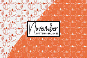 November Pattern Brushes Procreate