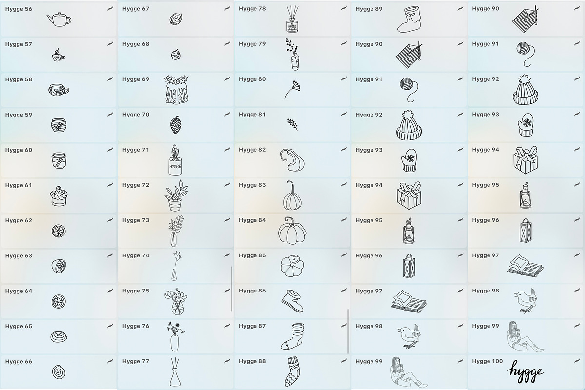 Hygge Procreate stamp brushes, a Brush Add-On by ViktoriArt (Photo 4 of 10)