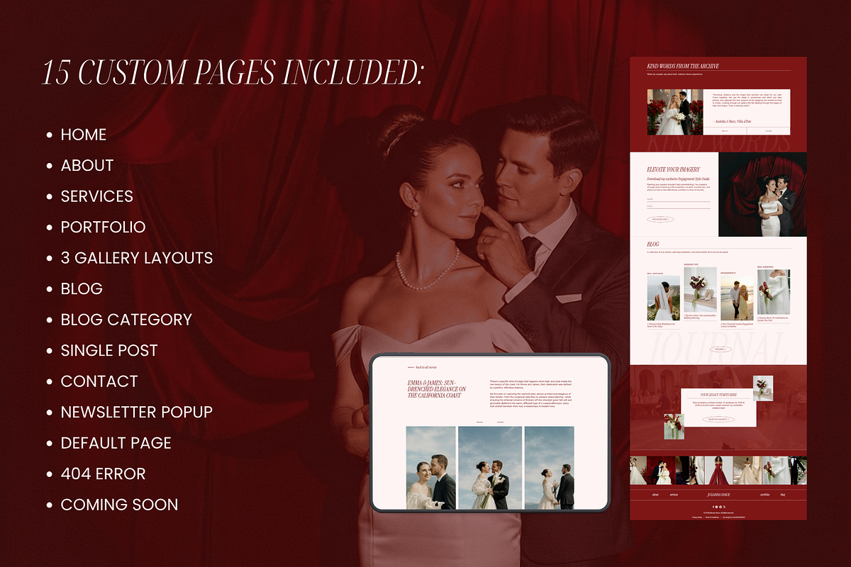 Wedding Photographer Showit Website, a Websites & App Template by OliaMuseDesign (Photo 4 of 9)