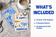 Hanukkah Cards, Patterns, Clipart, an Object Graphic by ArtFM (Thumbnail 2 of 11)