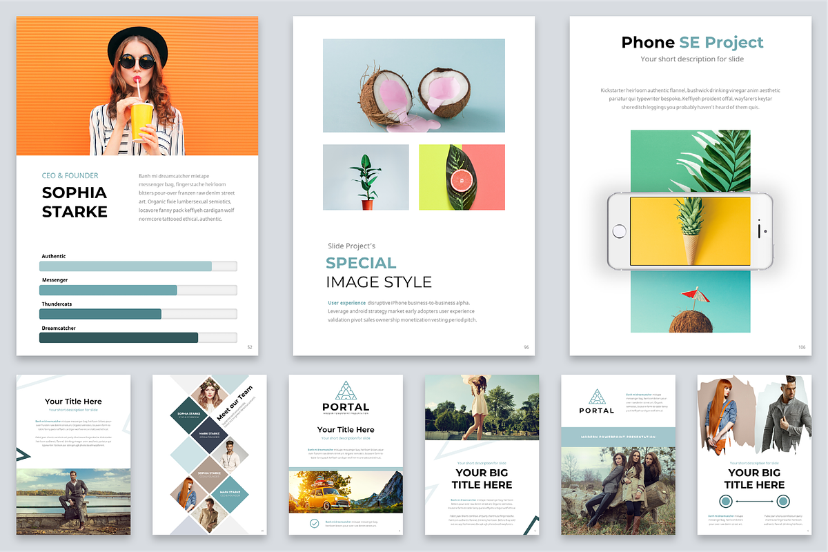 A4 Portal Modern Powerpoint Template, a Presentation Template by Reshapely (Photo 6 of 18)