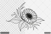 Sunflower SVG PNG Design Bundle, an Illustration by Actual Pixel (Thumbnail 9 of 30)