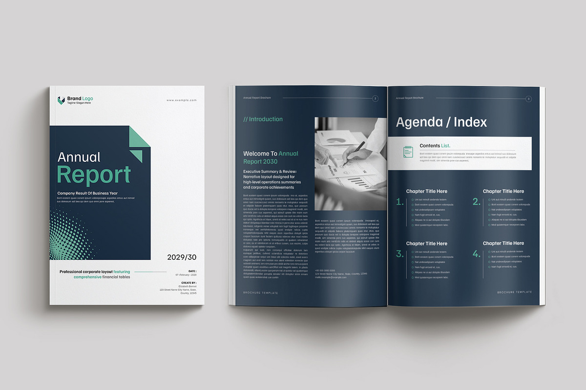 Annual Report Template, a Brochure Template by Cleffon_Graphic_Studio (Photo 2 of 7)