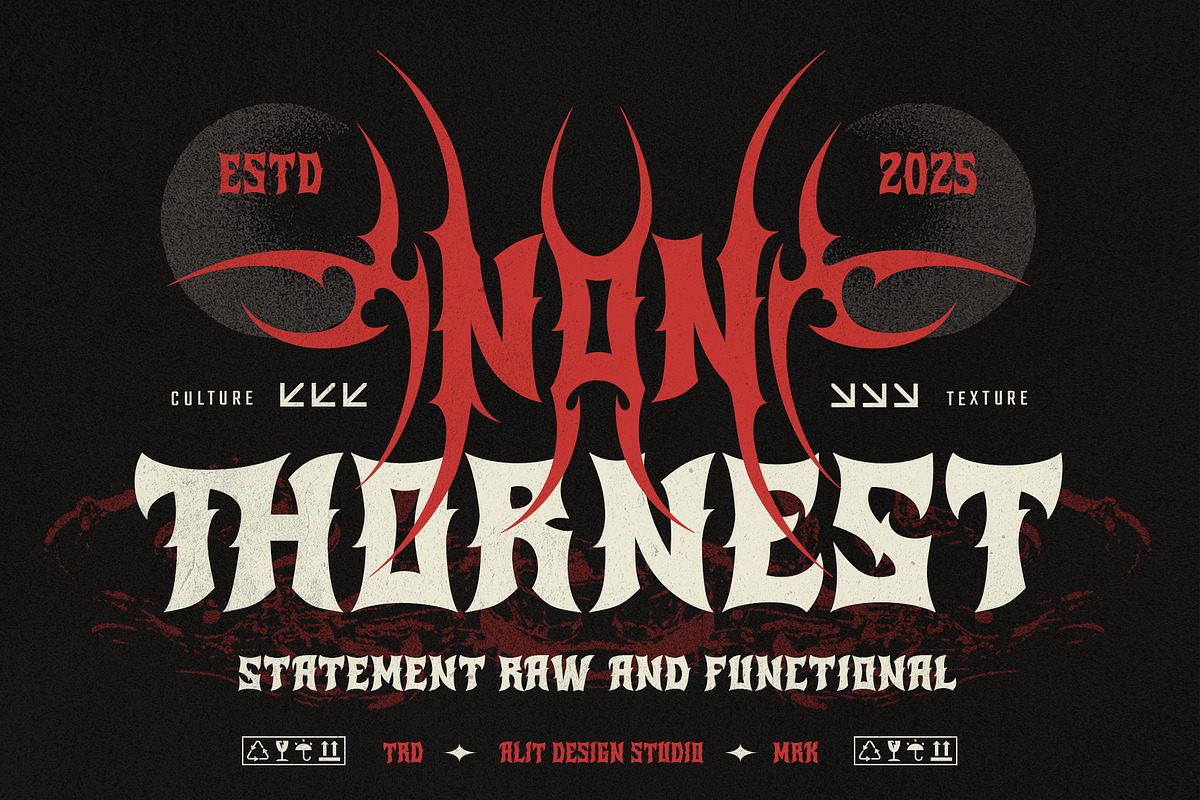 Red Band Typeface, a Blackletter Font by alit design (Photo 6 of 17)
