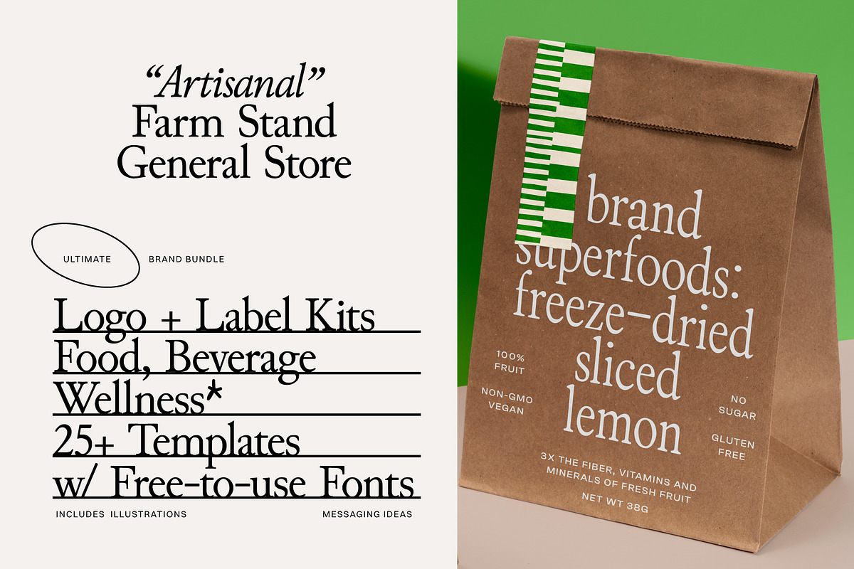 Food Logos & Packaging Kit Vol. 01, a Branding & Logo Template by @designartboard (Photo 28 of 28)