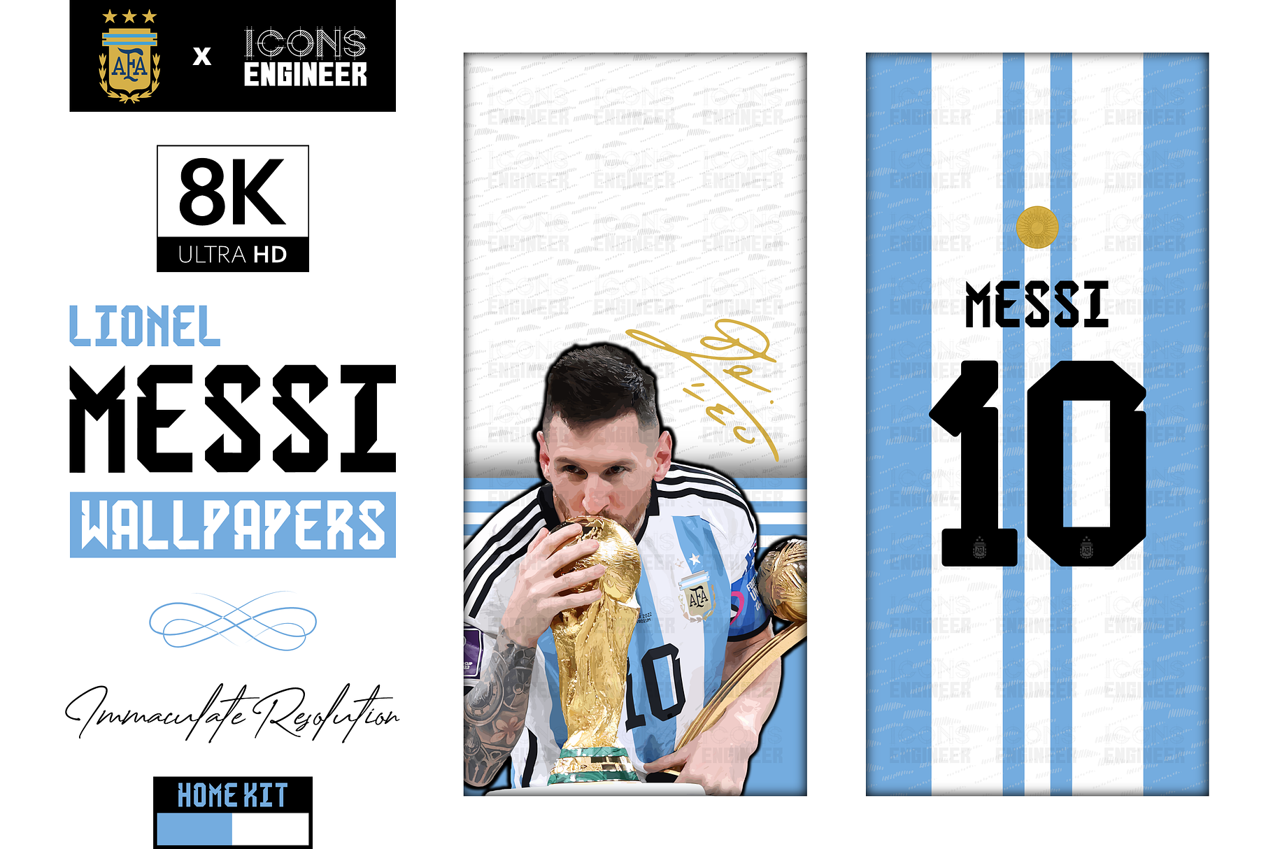 Leo Messi 8K Wallpapers | ARG Home, a Wallpaper Photo by IconsEngineer
