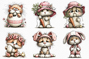 Easter Funny Cats Clipart Png, an Illustration by Craft Nest (Thumbnail 5 of 11)