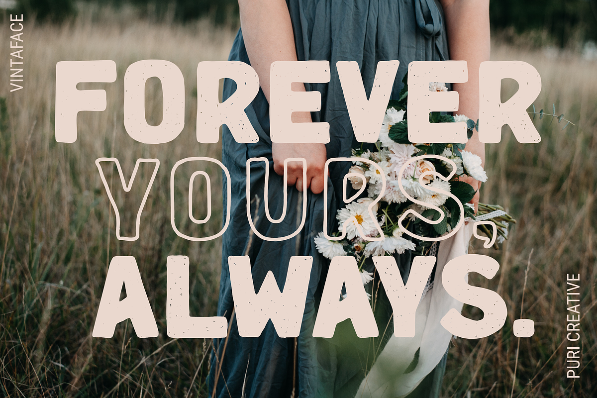 Vintaface - Vintage Style Font, a Sans Serif Font by PuriCreative (Photo 4 of 10)